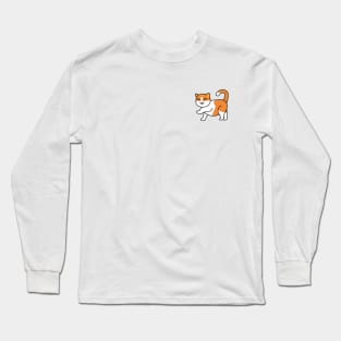 Fat Chonky Cat Walking Long Sleeve T-Shirt